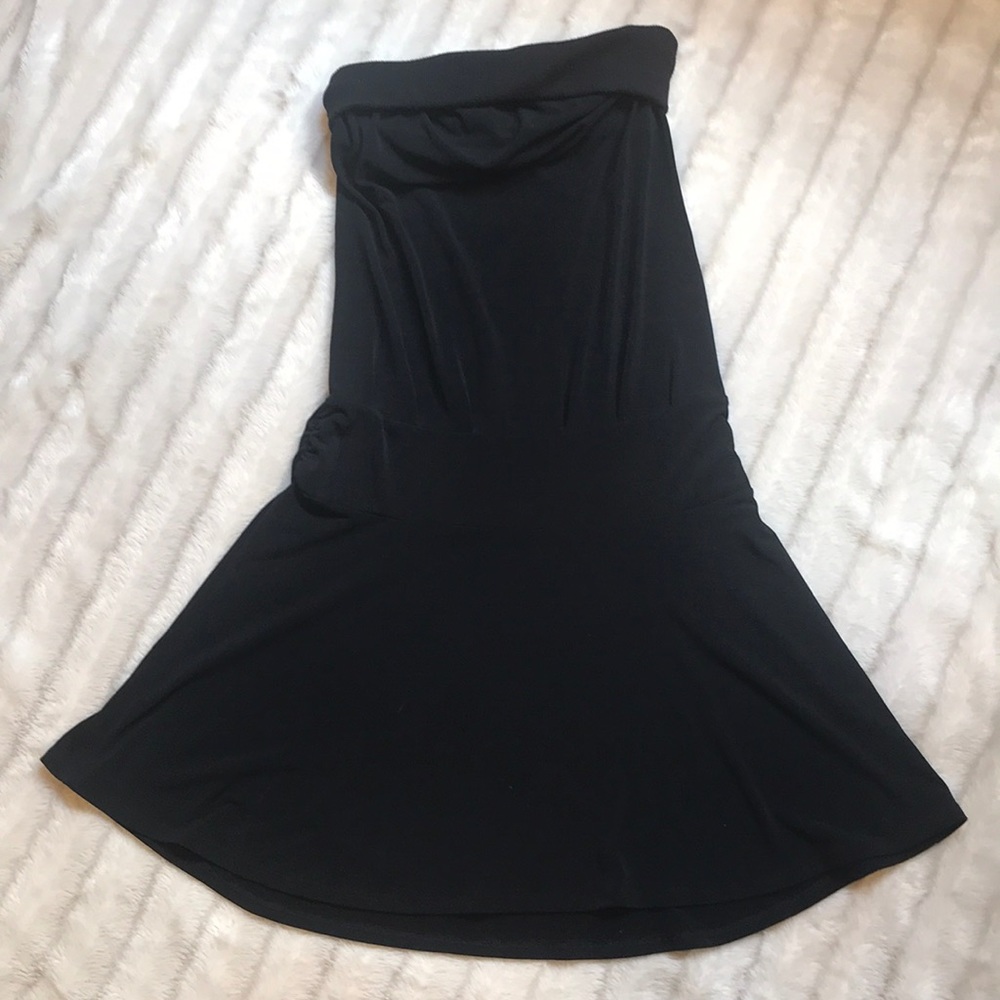 Guess black LBD strapless dress, size small.